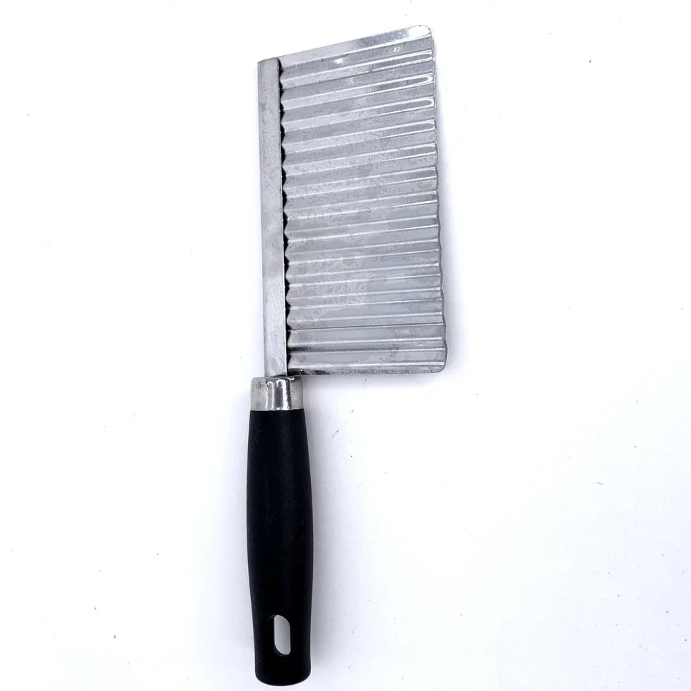 Vintage‎ Crinkle Cutter Wavy Vegetable Slicer Knife 7.5in Kitchen Tool Retro